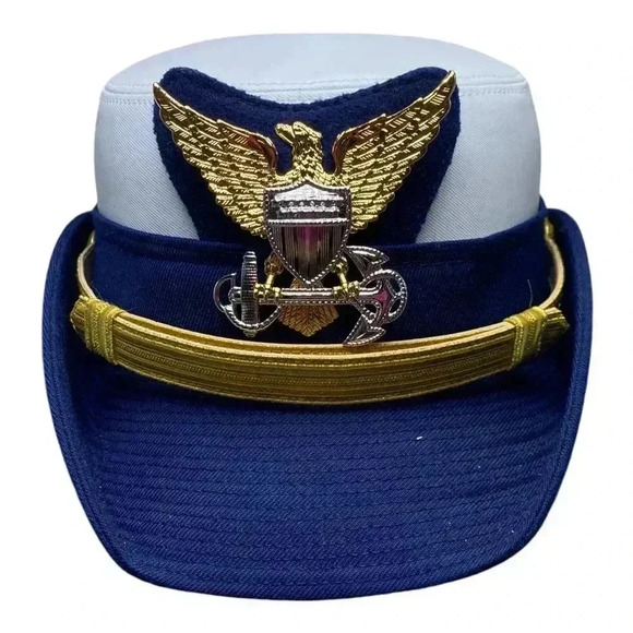 Kingform cap deluxe New York 21 1/2 US Coast Guard Hats Cap military - Picture 1 of 6